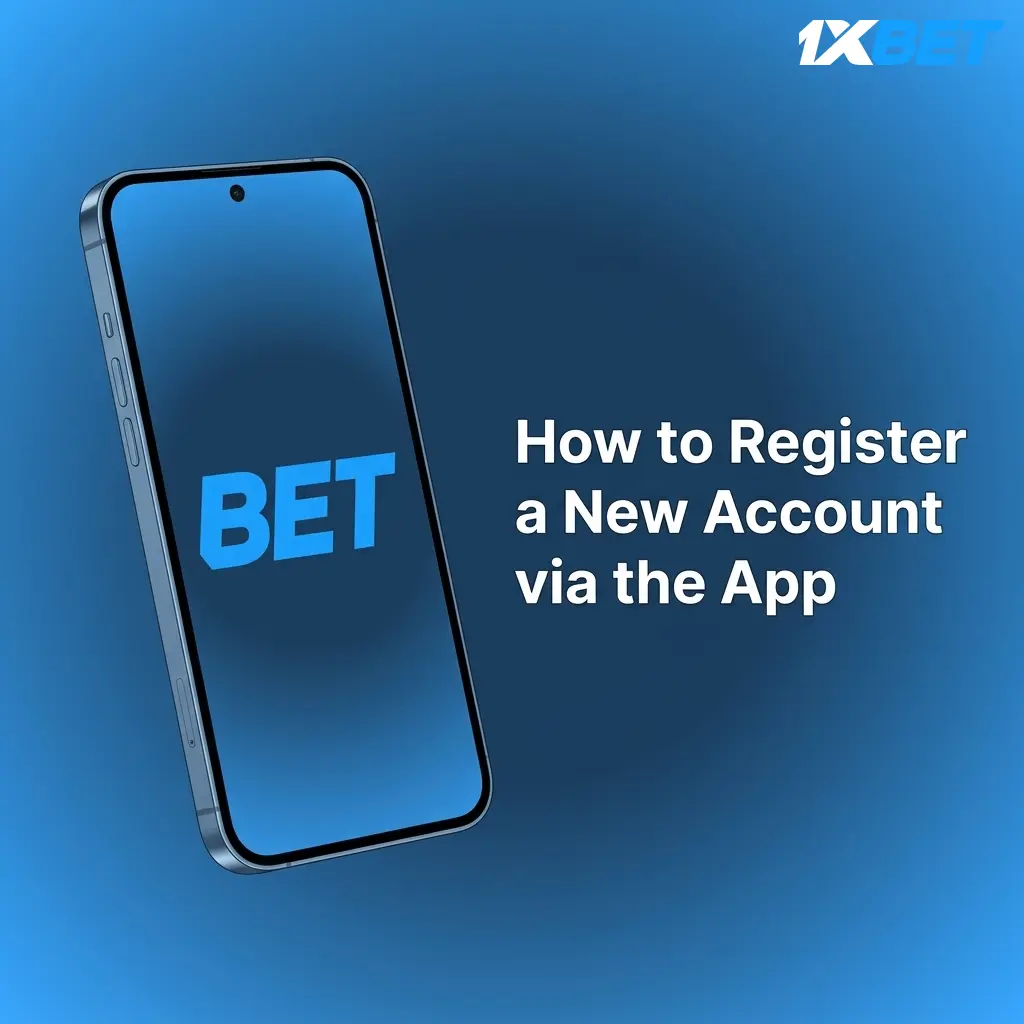 1xbet app registration steps on Android showing sign up methods including phone, email, and one-click options