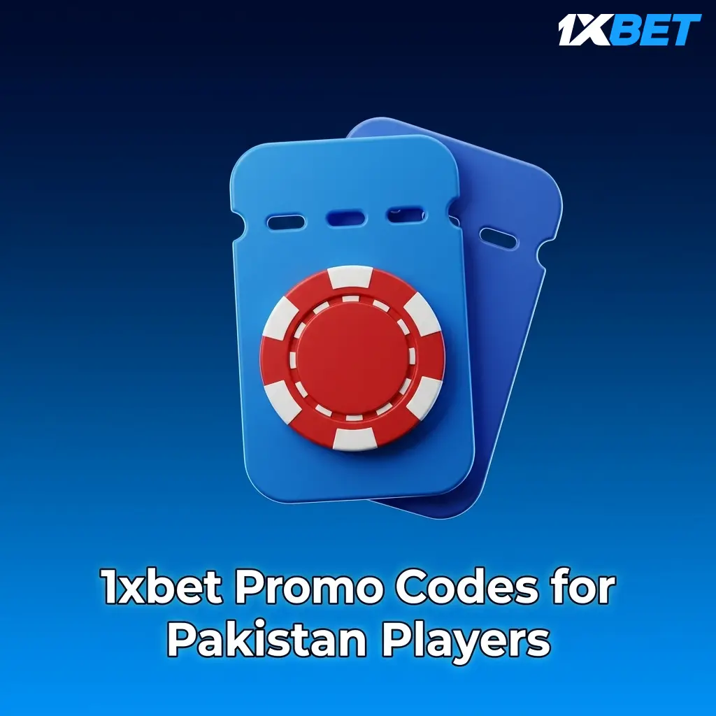 1xbet promo codes for Pakistan players showing BETPK and CASINOPK codes offering up to 30000 PKR welcome bonus