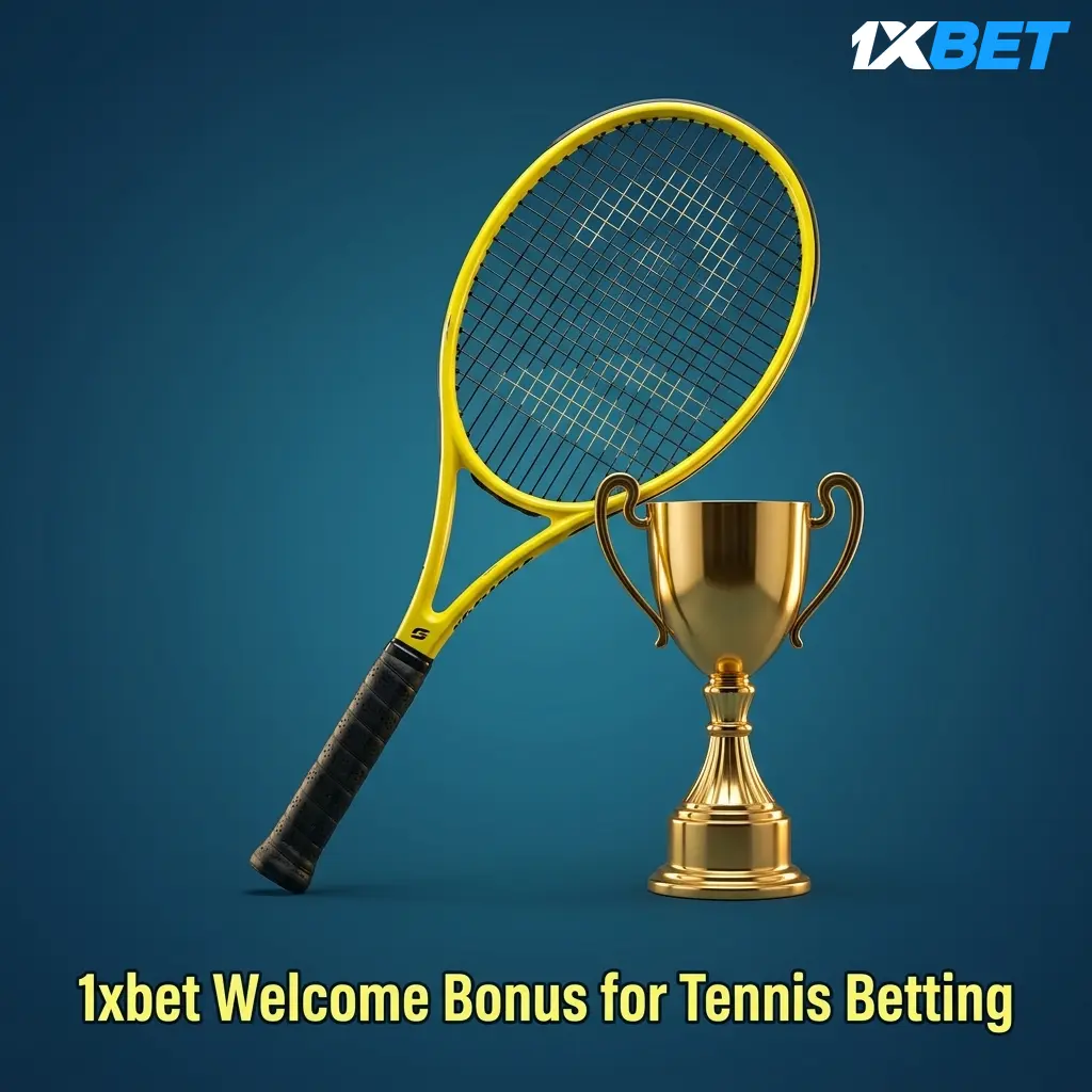 1xbet welcome bonus for tennis betting offering 100% first deposit match up to 10,000 PKR for new users