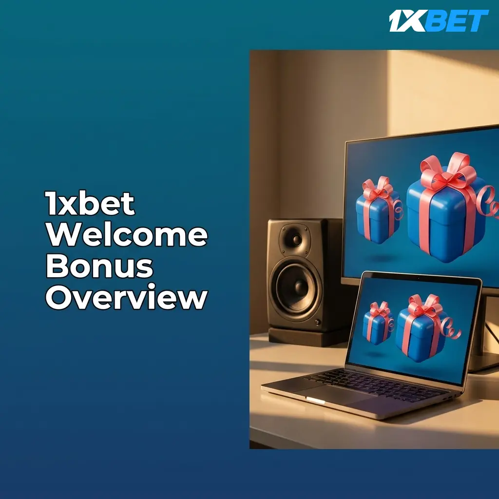 1xbet welcome bonus table showing 100% sports and casino deposit bonuses up to 30,000 PKR for new players