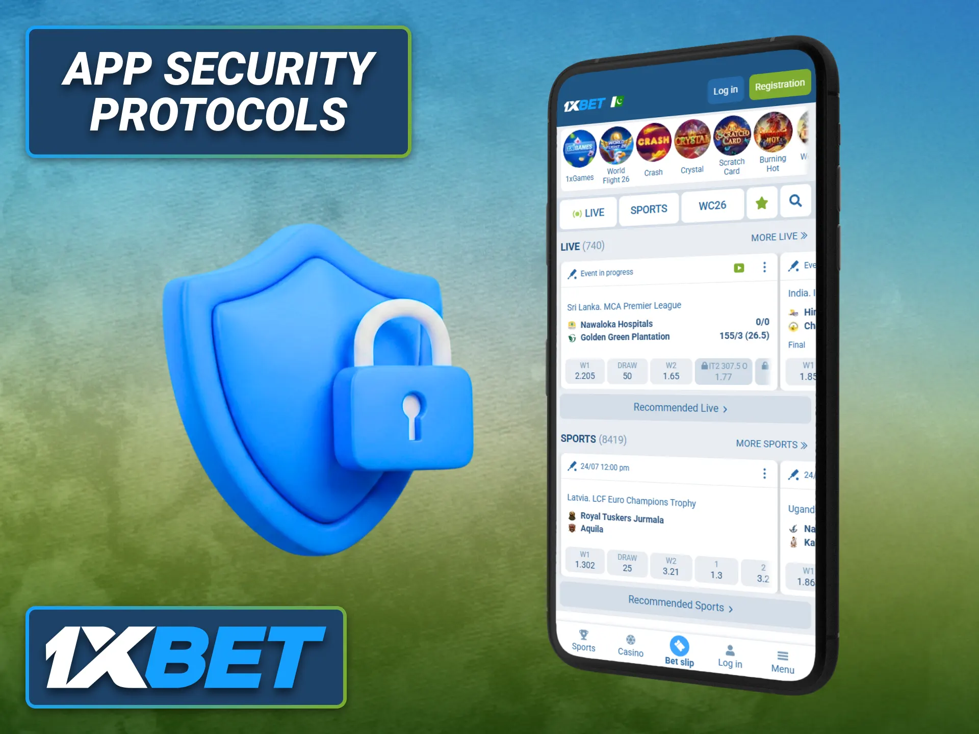 Protect your account with the 1xbet Android app security features.