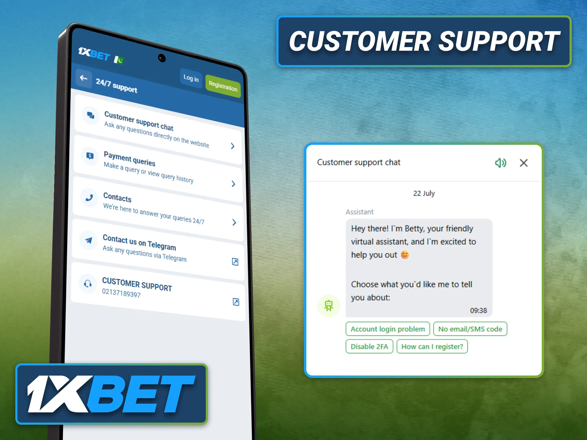 Contact 1xbet customer support through the Android app whenever assistance is needed.