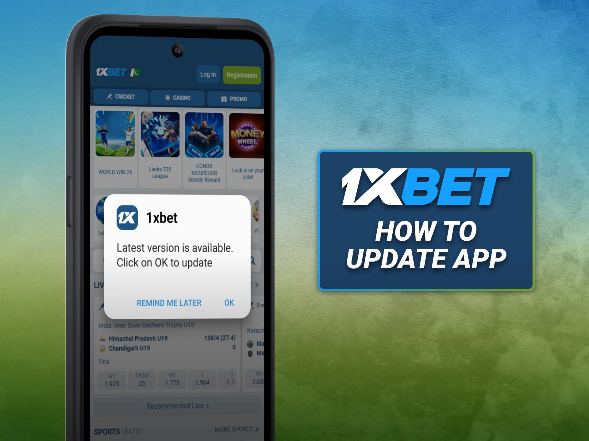 Update the 1xbet Android application to enjoy the latest improvements.