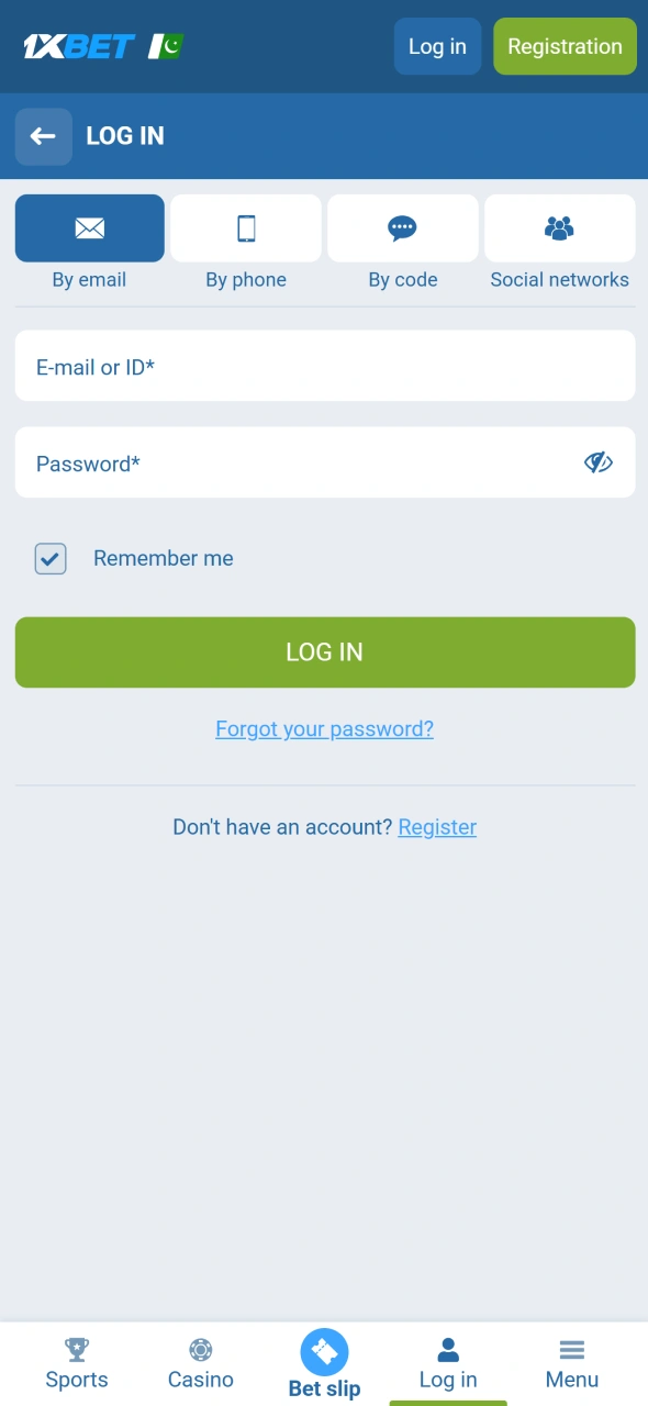Open the 1xbet mobile app and sign in to start betting.