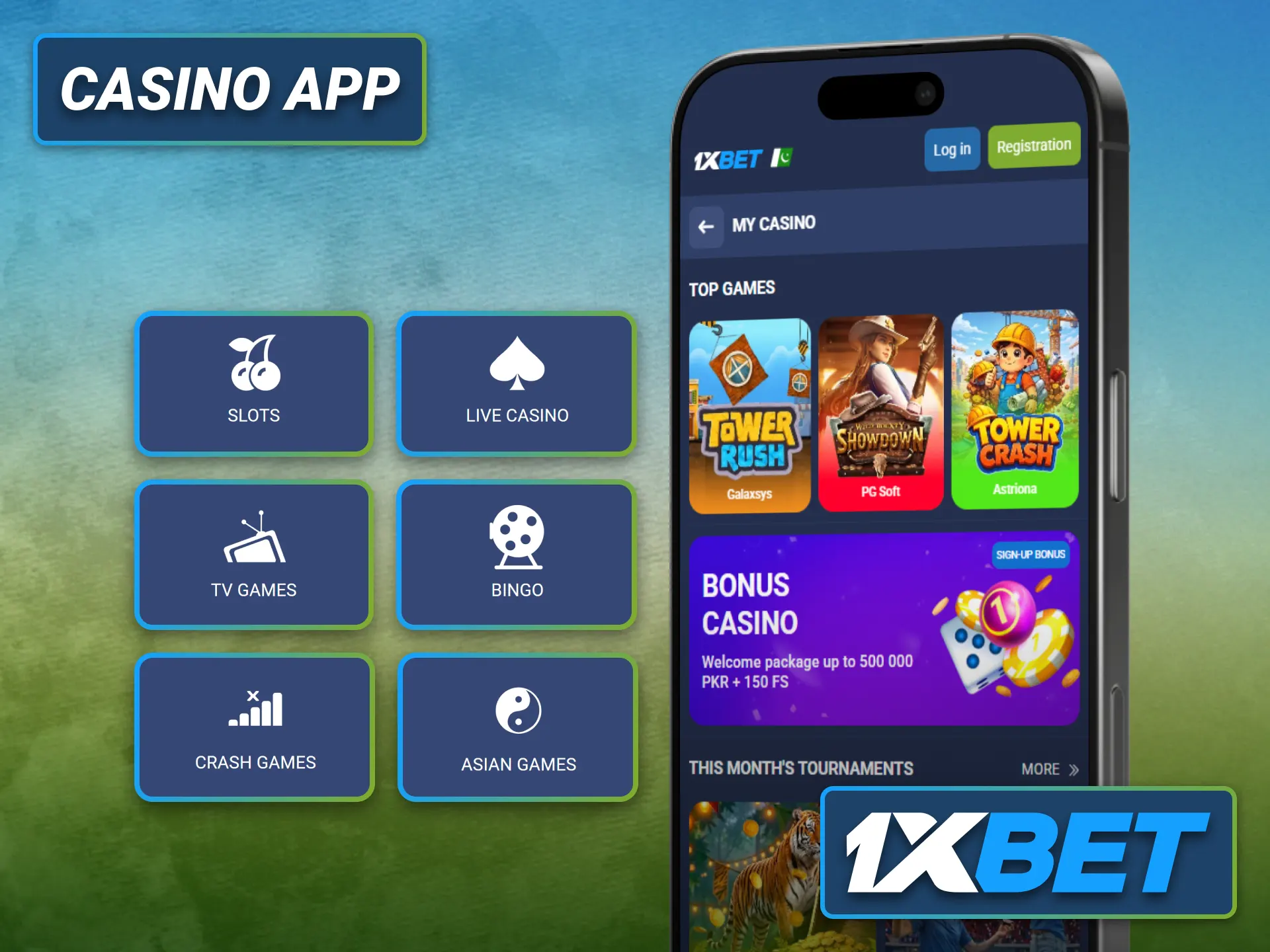 Explore thousands of games through the 1xbet casino app in Pakistan.