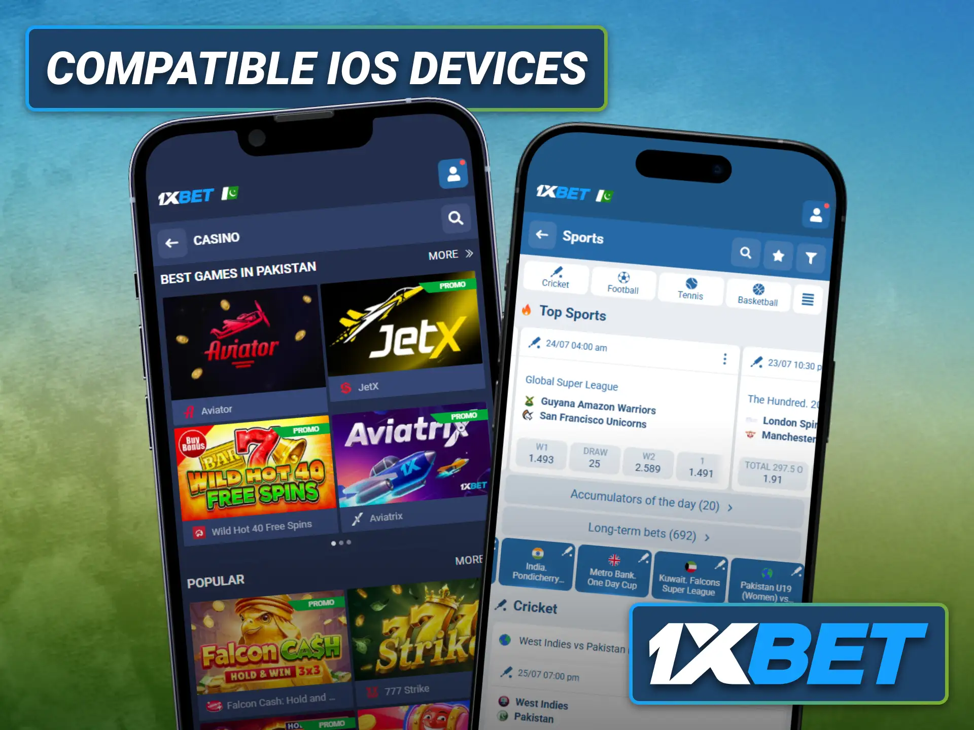 Check whether your Apple device supports the 1xbet mobile application.