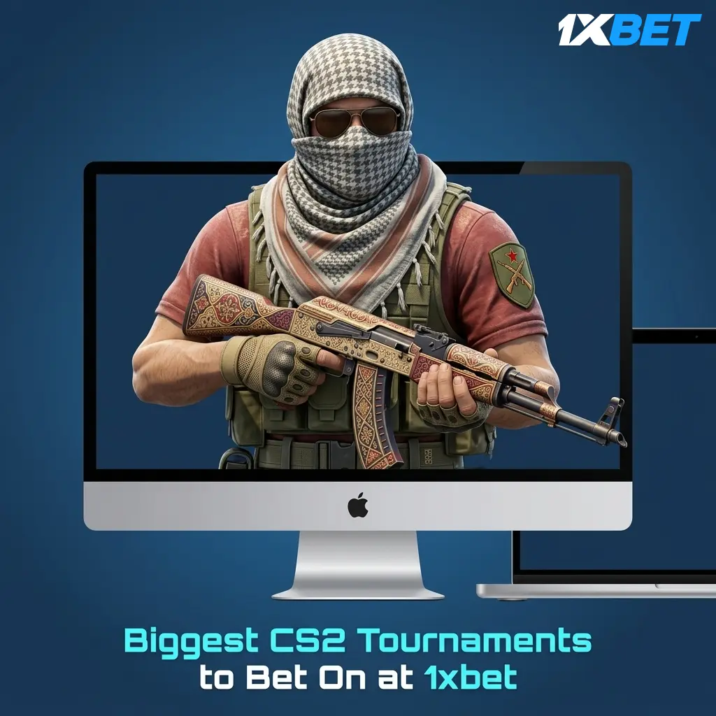CS2 major tournaments including Valve Majors, ESL Pro League, and BLAST Premier available to bet on at 1xbet
