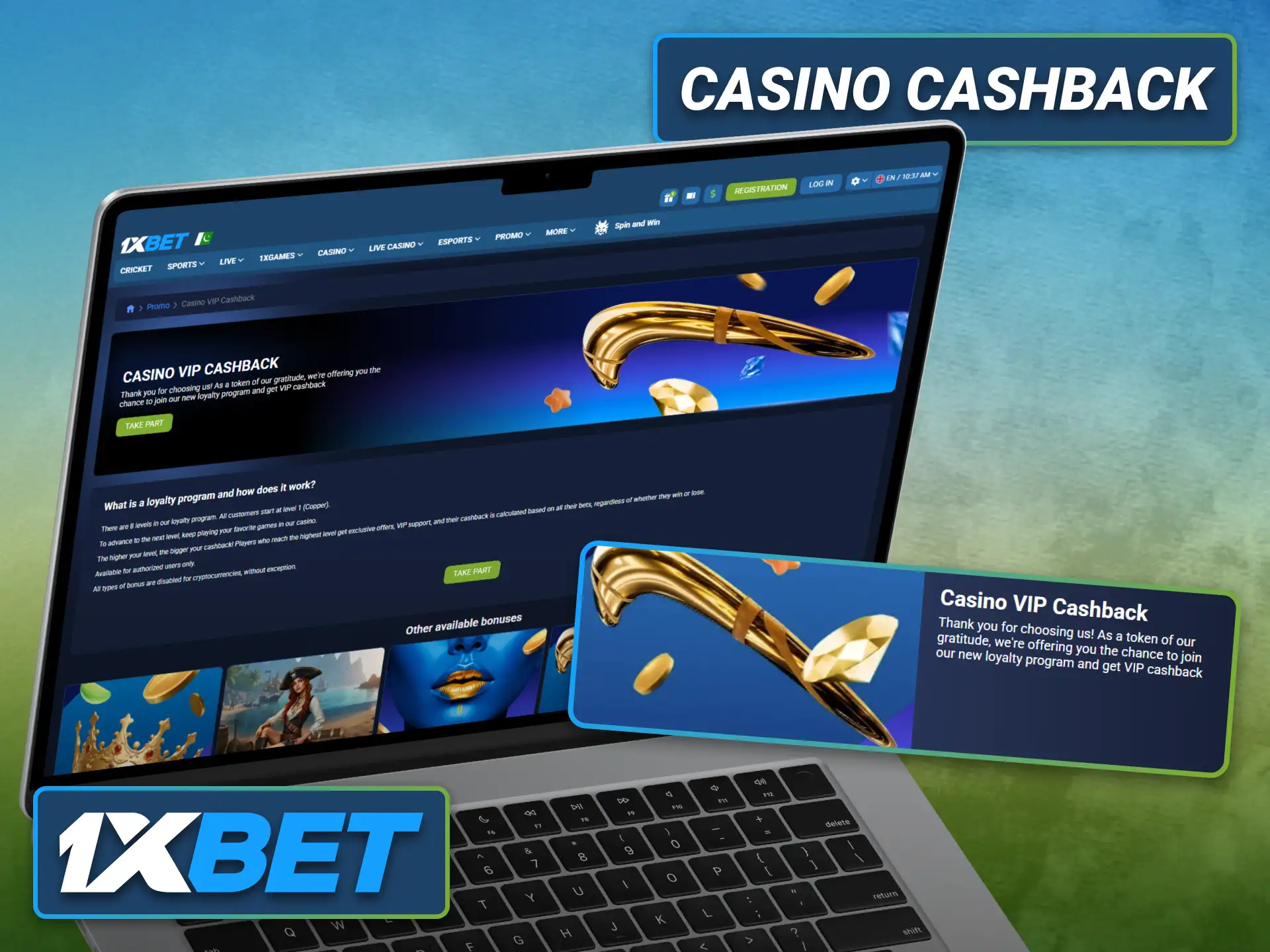 Enjoy extra value with the 1xbet casino cashback promotion after eligible play.