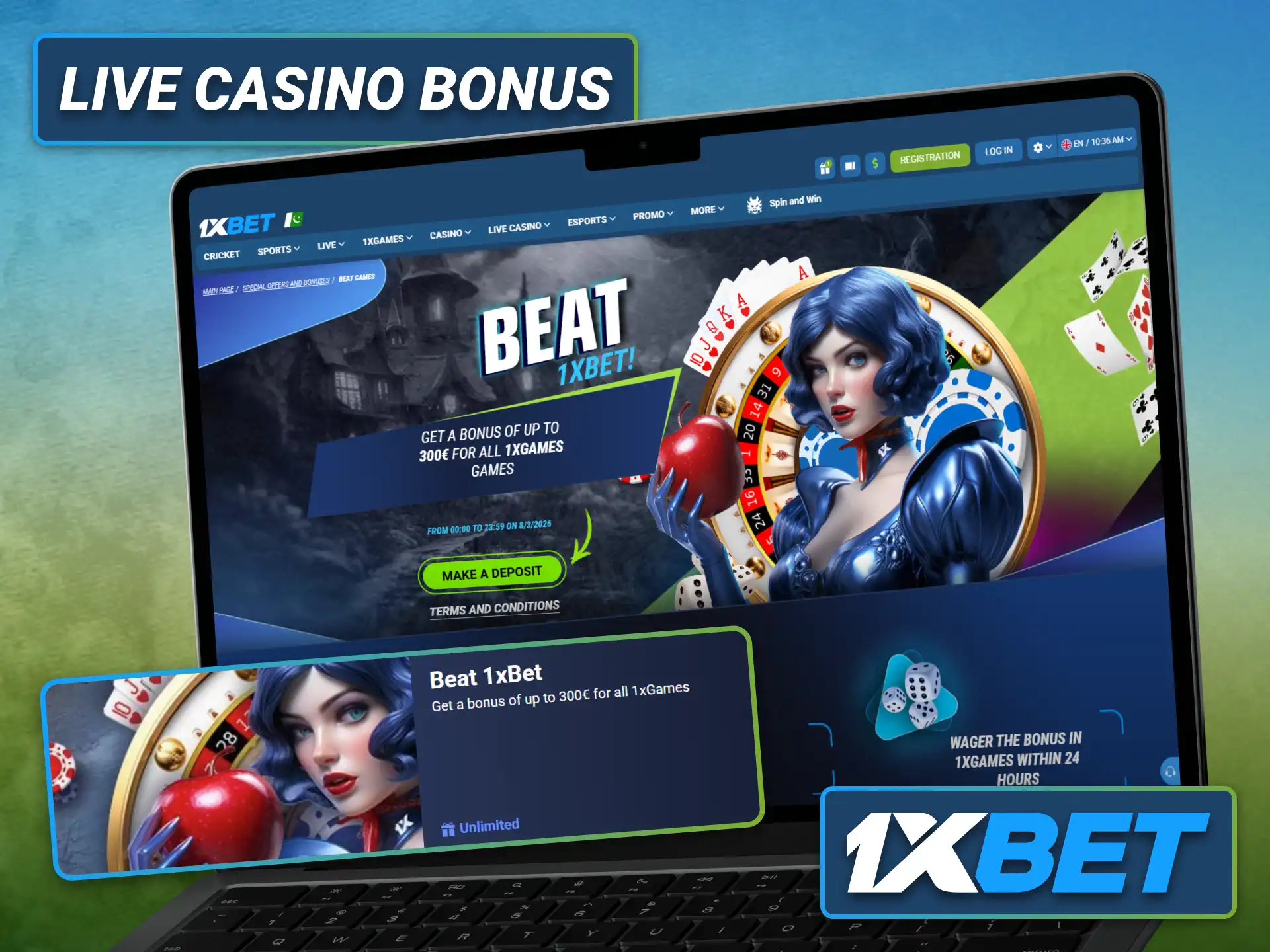 Experience live casino rewards through the 1xbet platform in Pakistan.