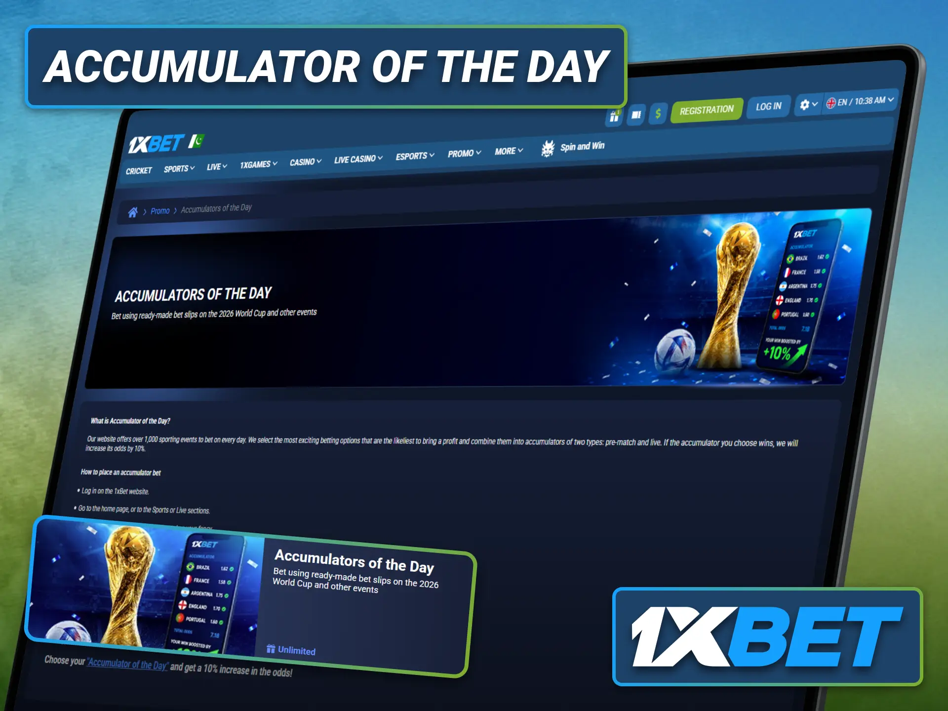 Join the 1xbet accumulator promotion and explore enhanced betting opportunities.