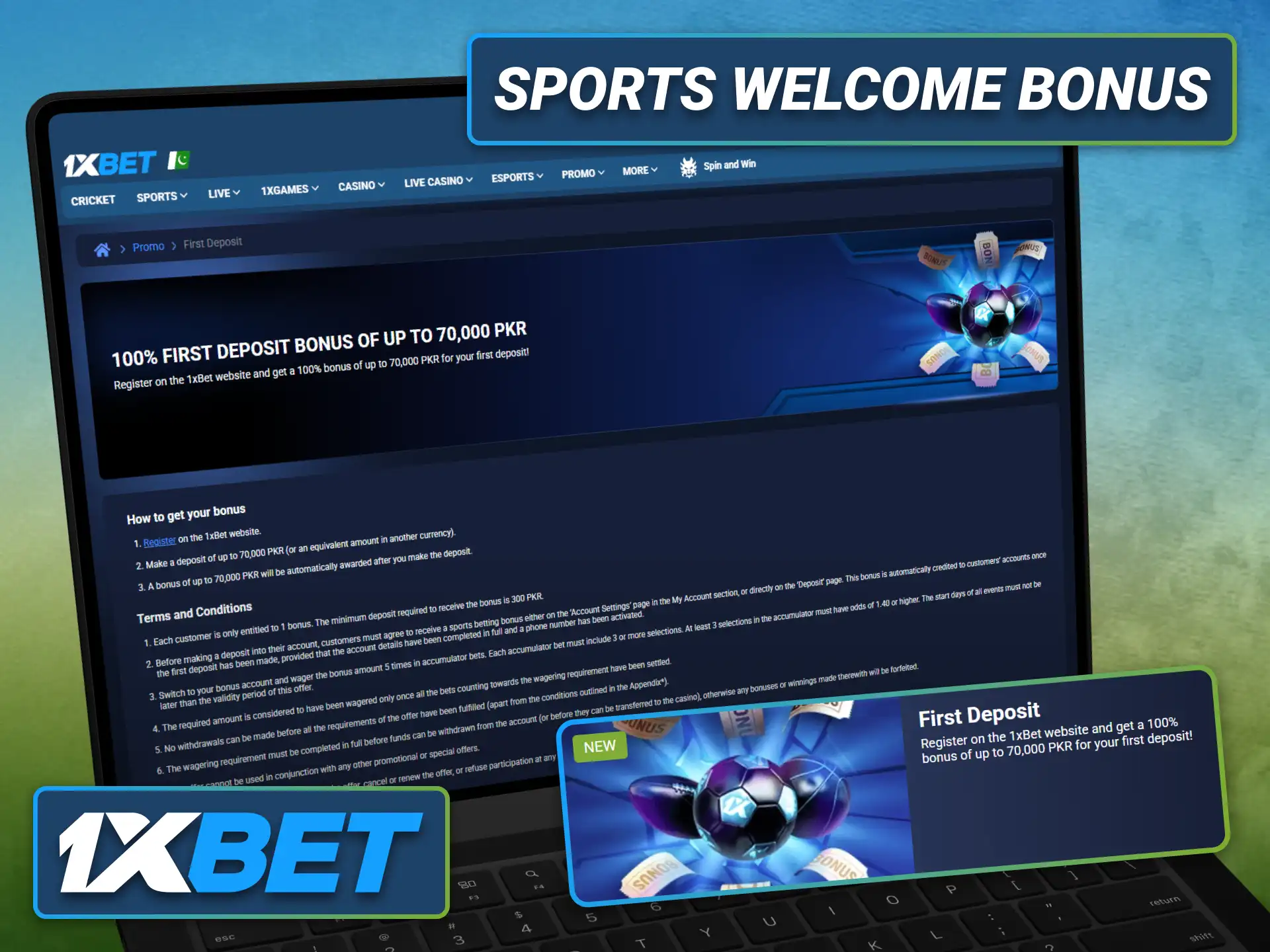 Claim the 1xbet sportsbook welcome offer before placing your first betting selection.
