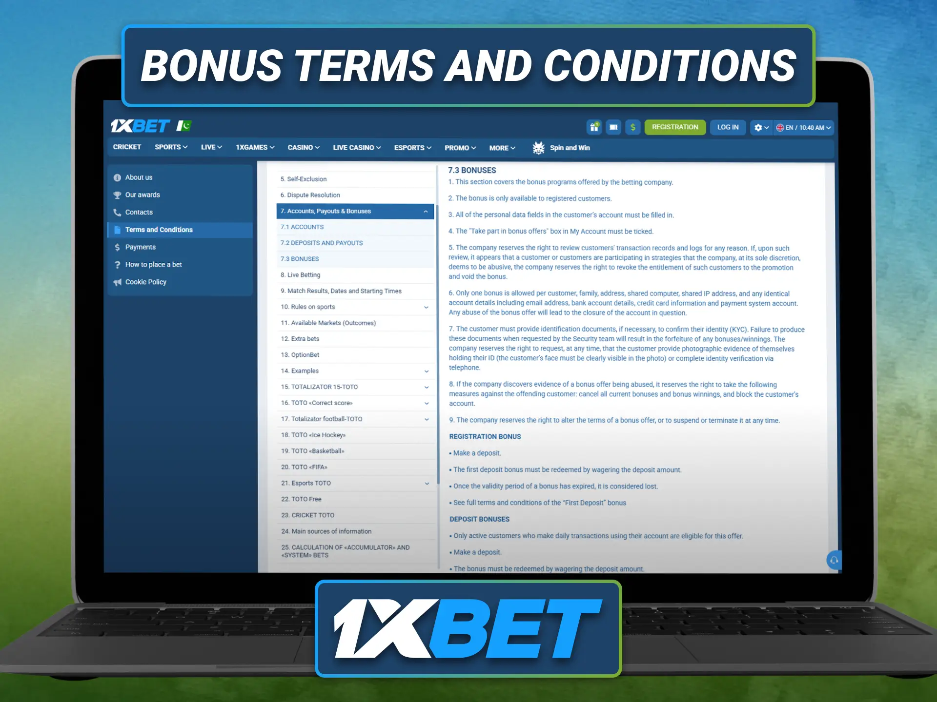 Review the 1xbet bonus terms before claiming available promotional offers.