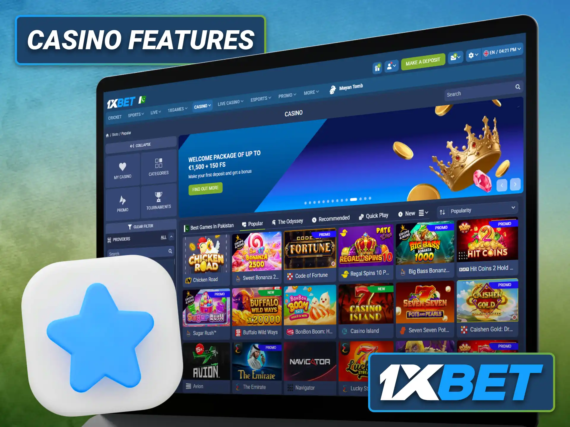 Discover exclusive 1xbet casino features designed for players in Pakistan.