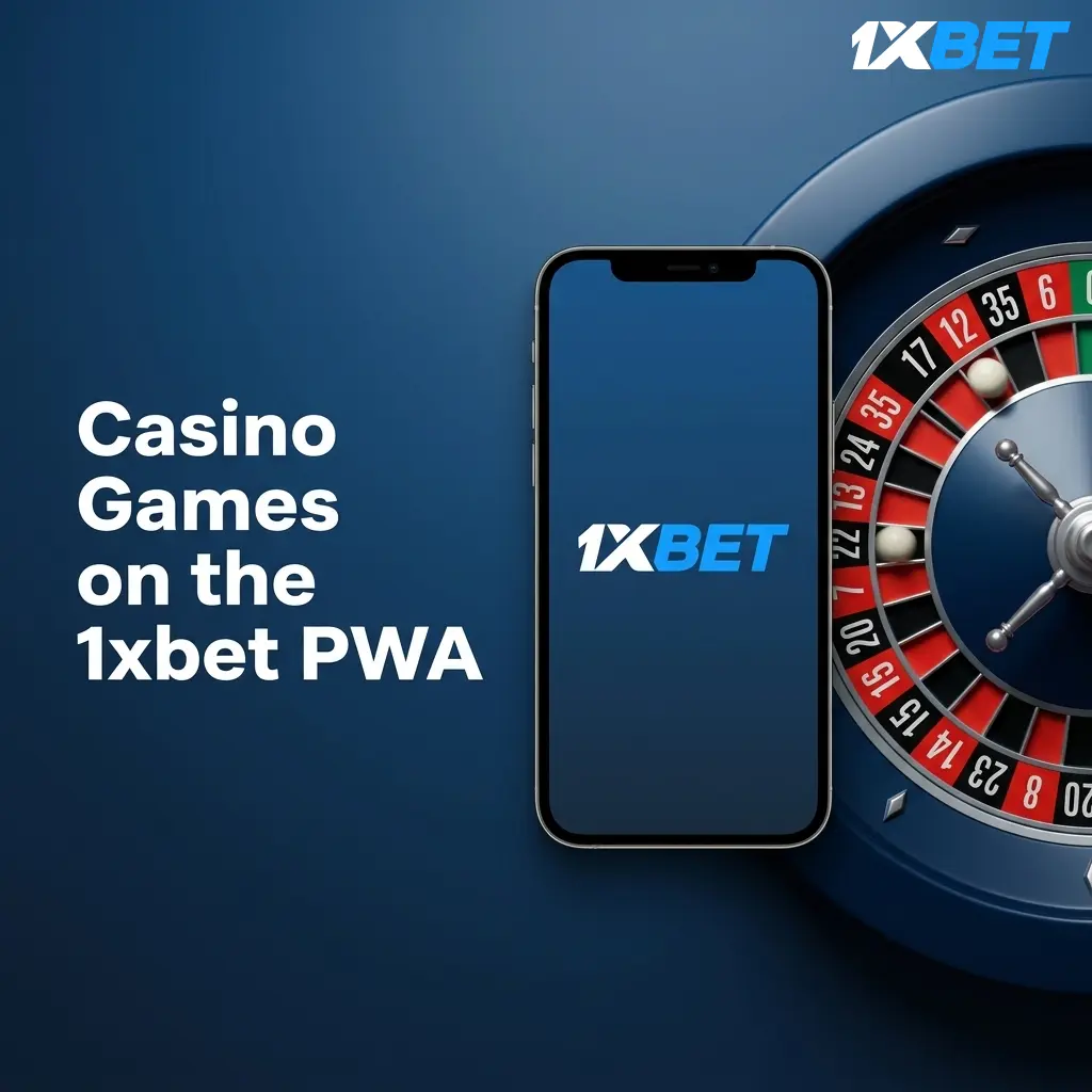 1xbet PWA casino showing 7000+ games including slots, live dealer tables, and crash games for Pakistani players