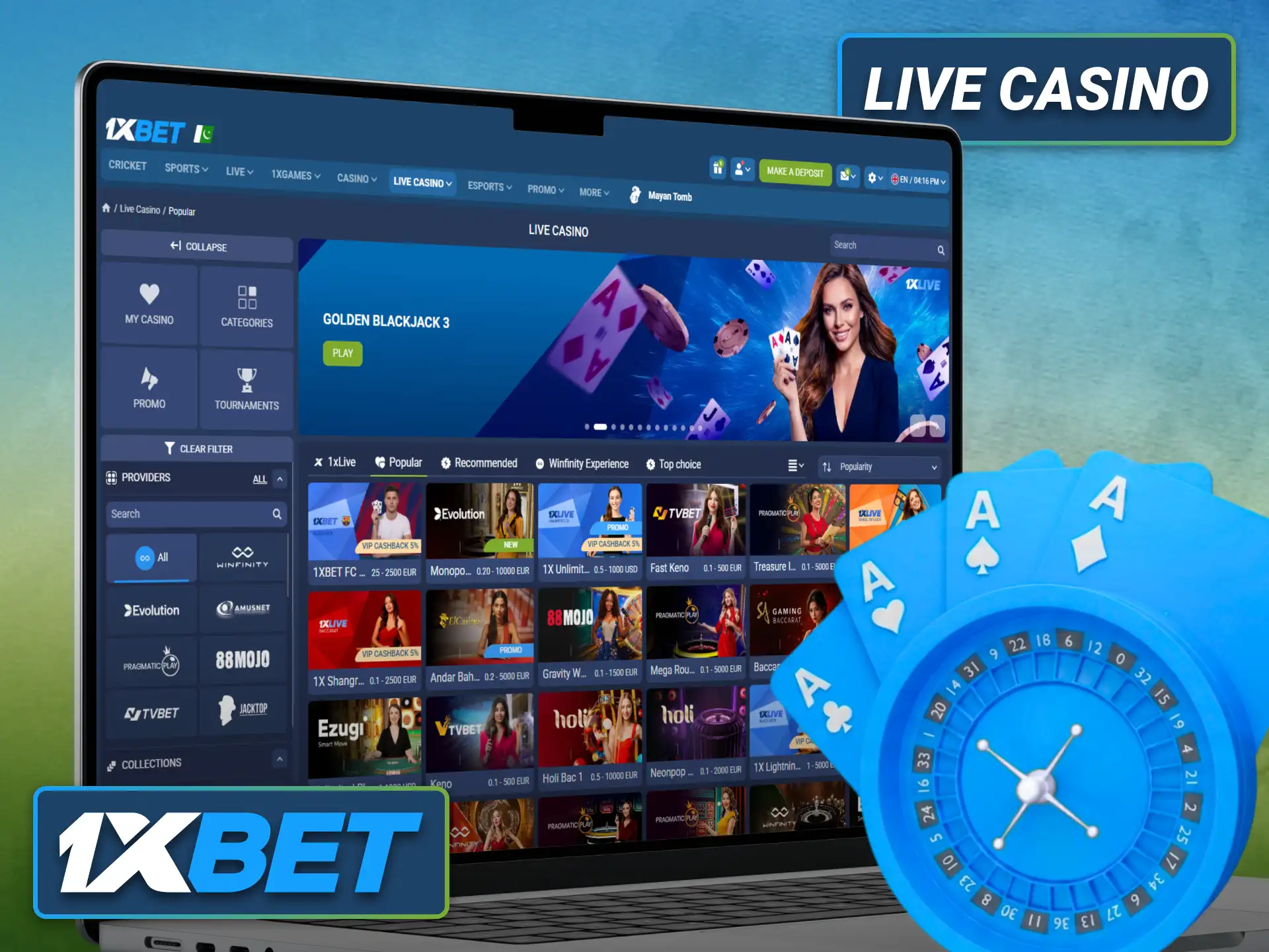 Experience real-time action through the 1xbet live casino platform.