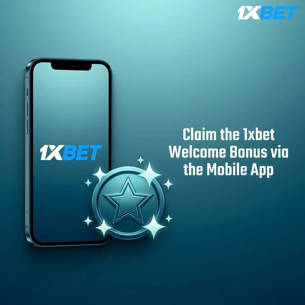 1xbet mobile app on Android and iOS showing welcome bonus activation, registration, and deposit steps for Pakistani users