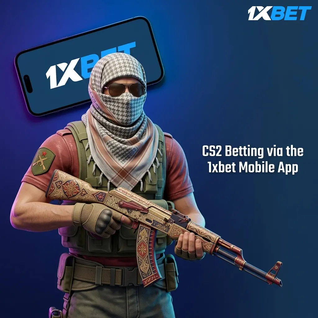1xbet mobile app CS2 betting interface showing esports markets and live odds for Counter-Strike 2 in Pakistan