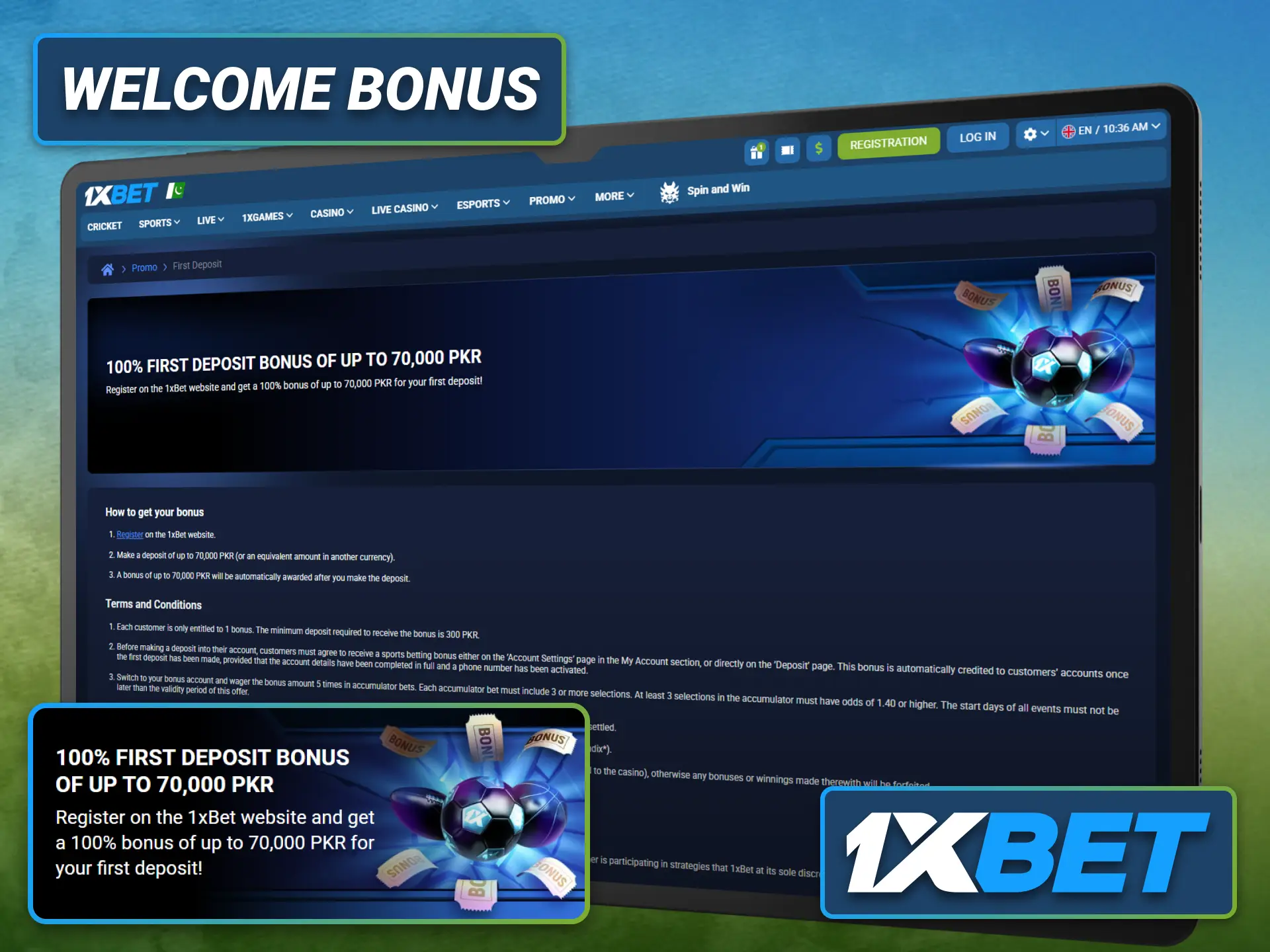 Claim the 1xbet welcome offer for esports betting in Pakistan.