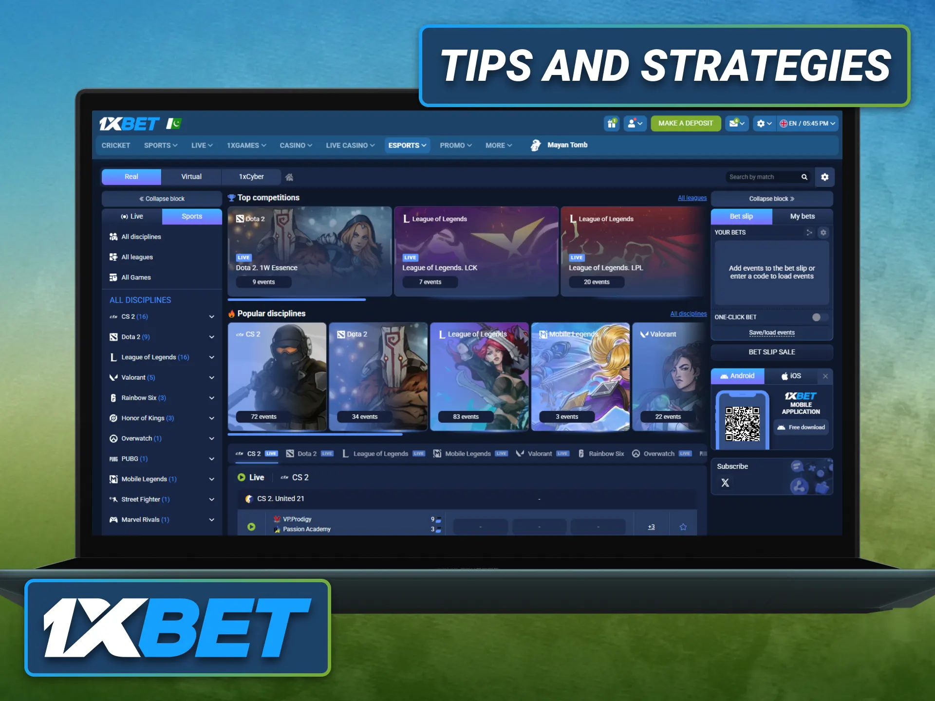 Learn useful esports betting strategies with the 1xbet sportsbook for informed decisions.