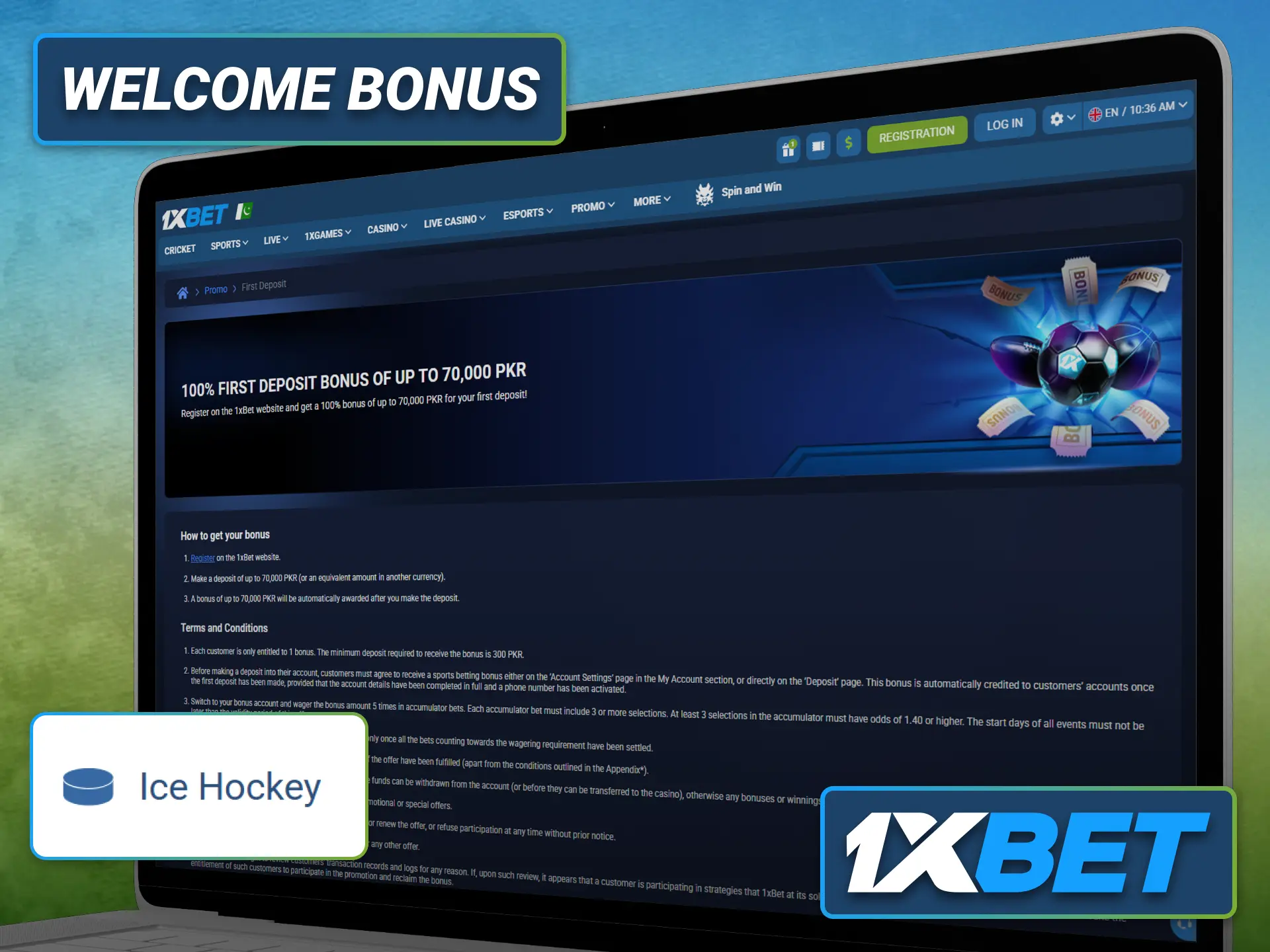 Claim the 1xbet welcome offer before your first ice hockey betting experience.