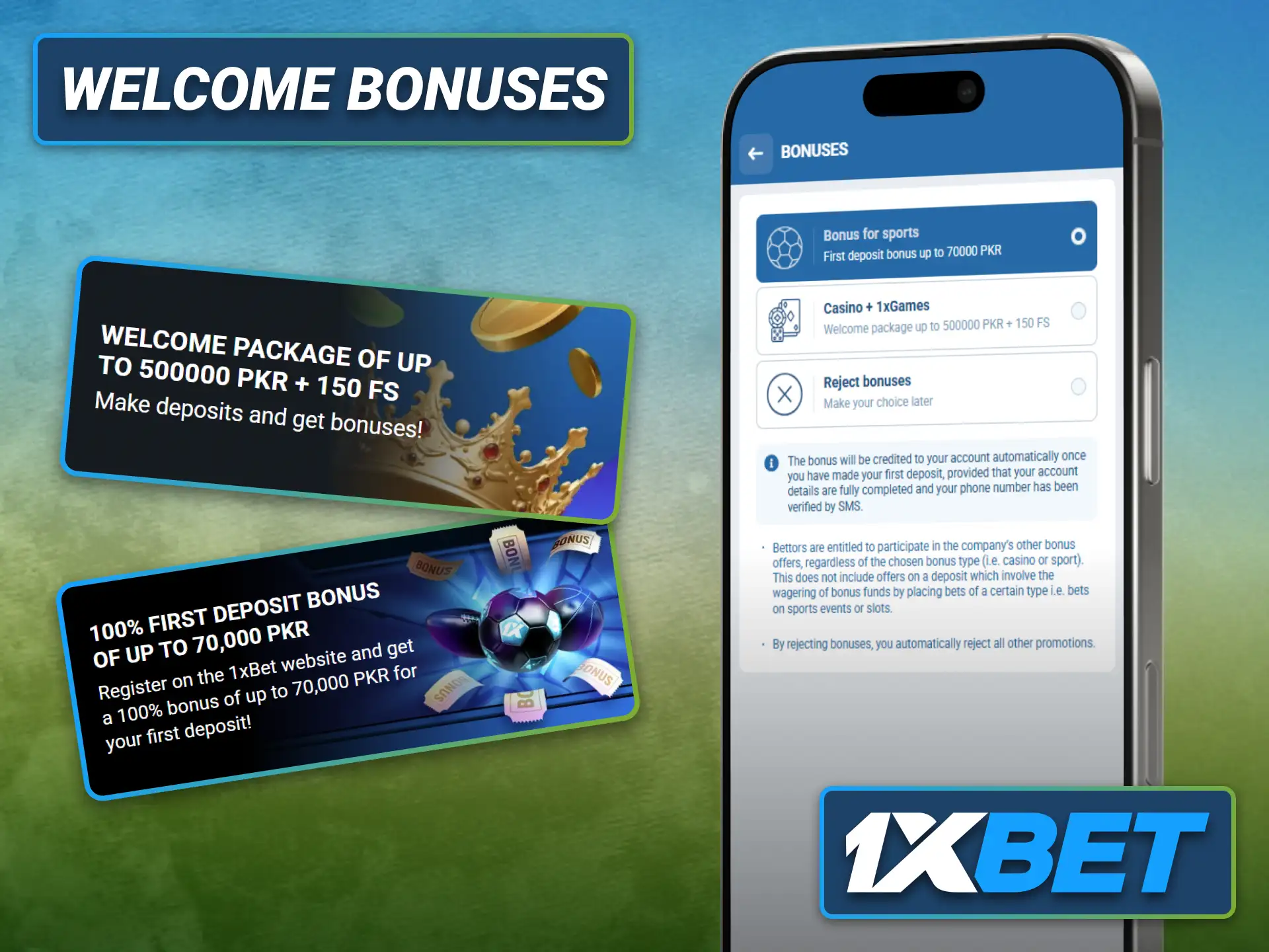 Claim the welcome offer through the 1xbet iOS app after joining.