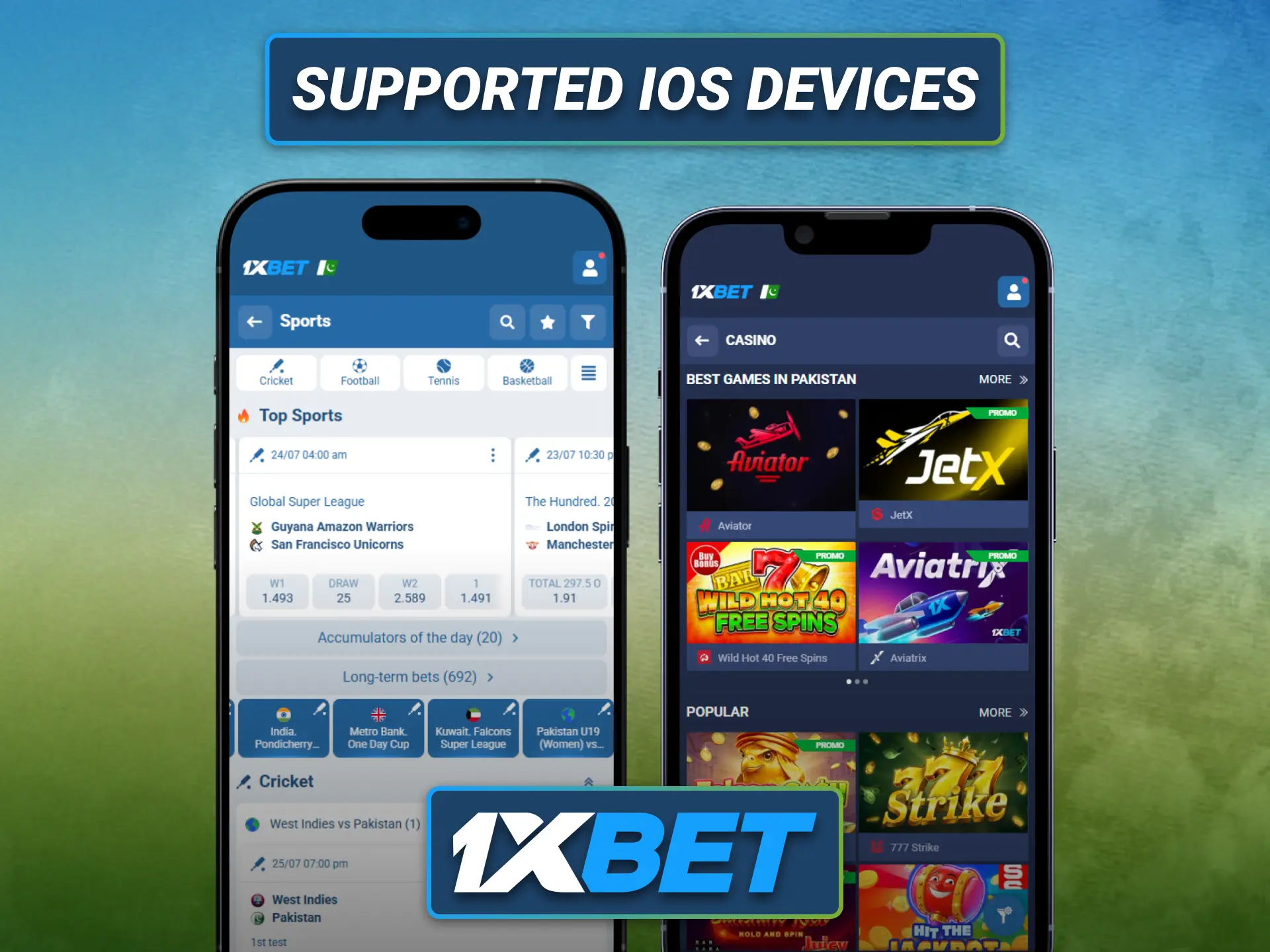 Check whether your device supports the 1xbet iOS app before installation.