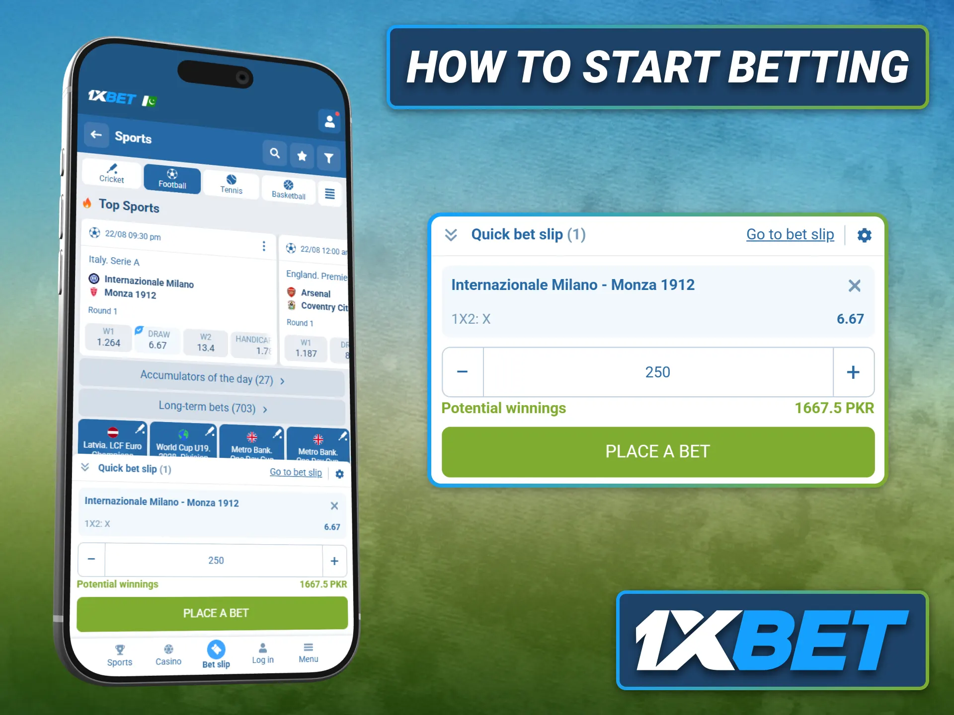 Start betting using the 1xbet mobile application in a few simple steps.