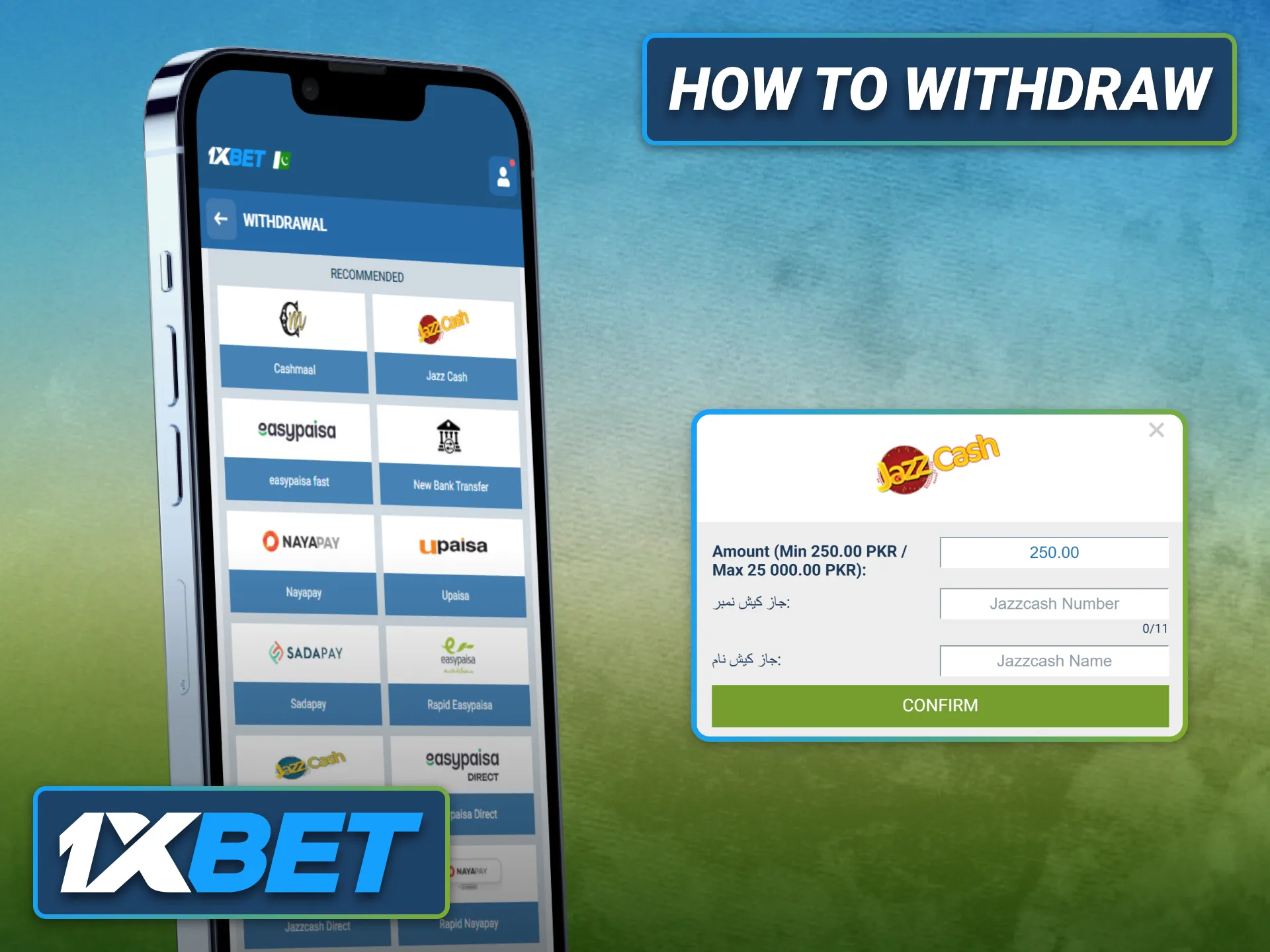 Withdraw your winnings easily using the 1xbet mobile app in Pakistan.