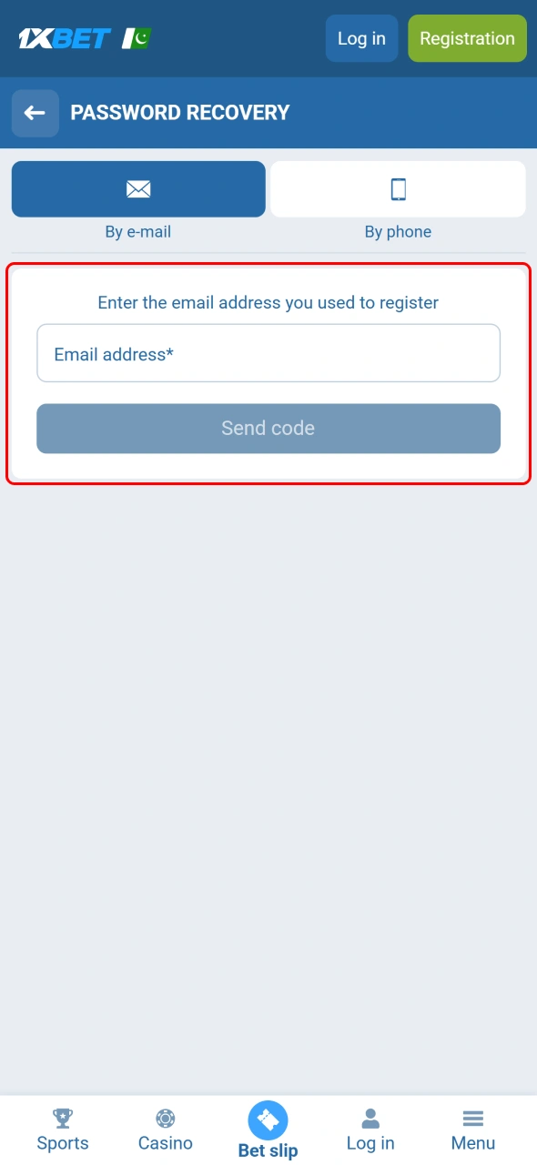 Provide your account information to verify your 1xbet identity.