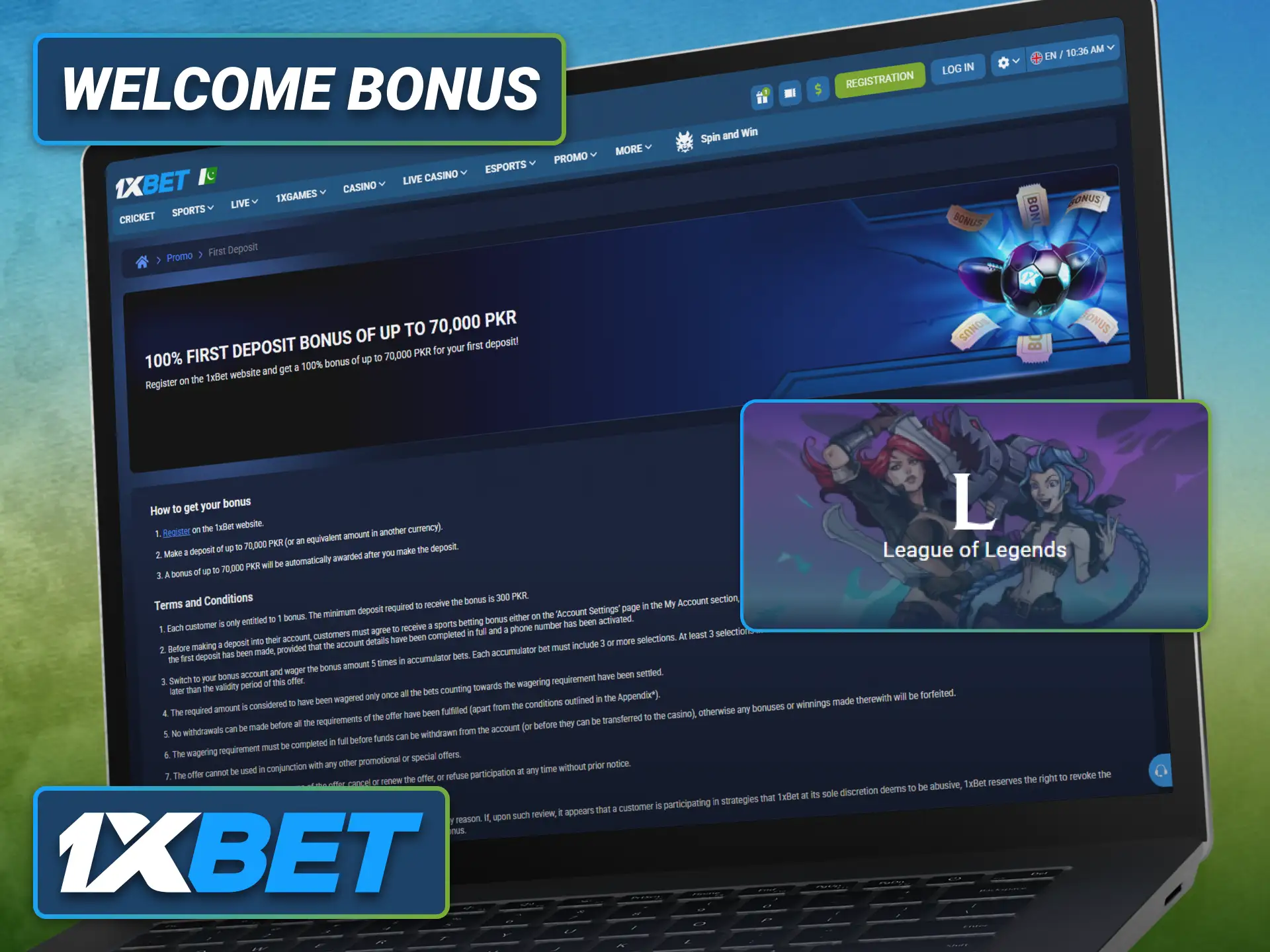 Claim the 1xbet welcome offer before placing your first League of Legends bets.