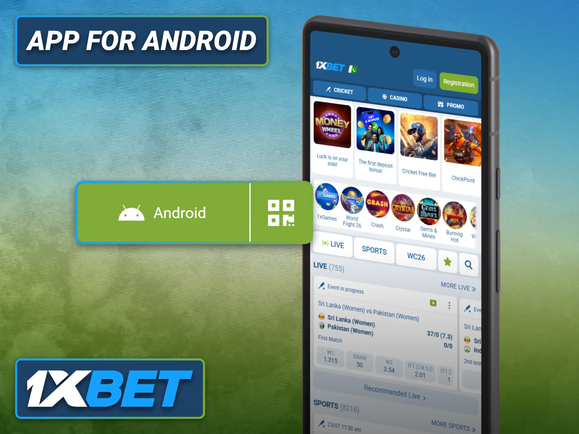 Install the 1xbet Android app and enjoy convenient mobile betting.