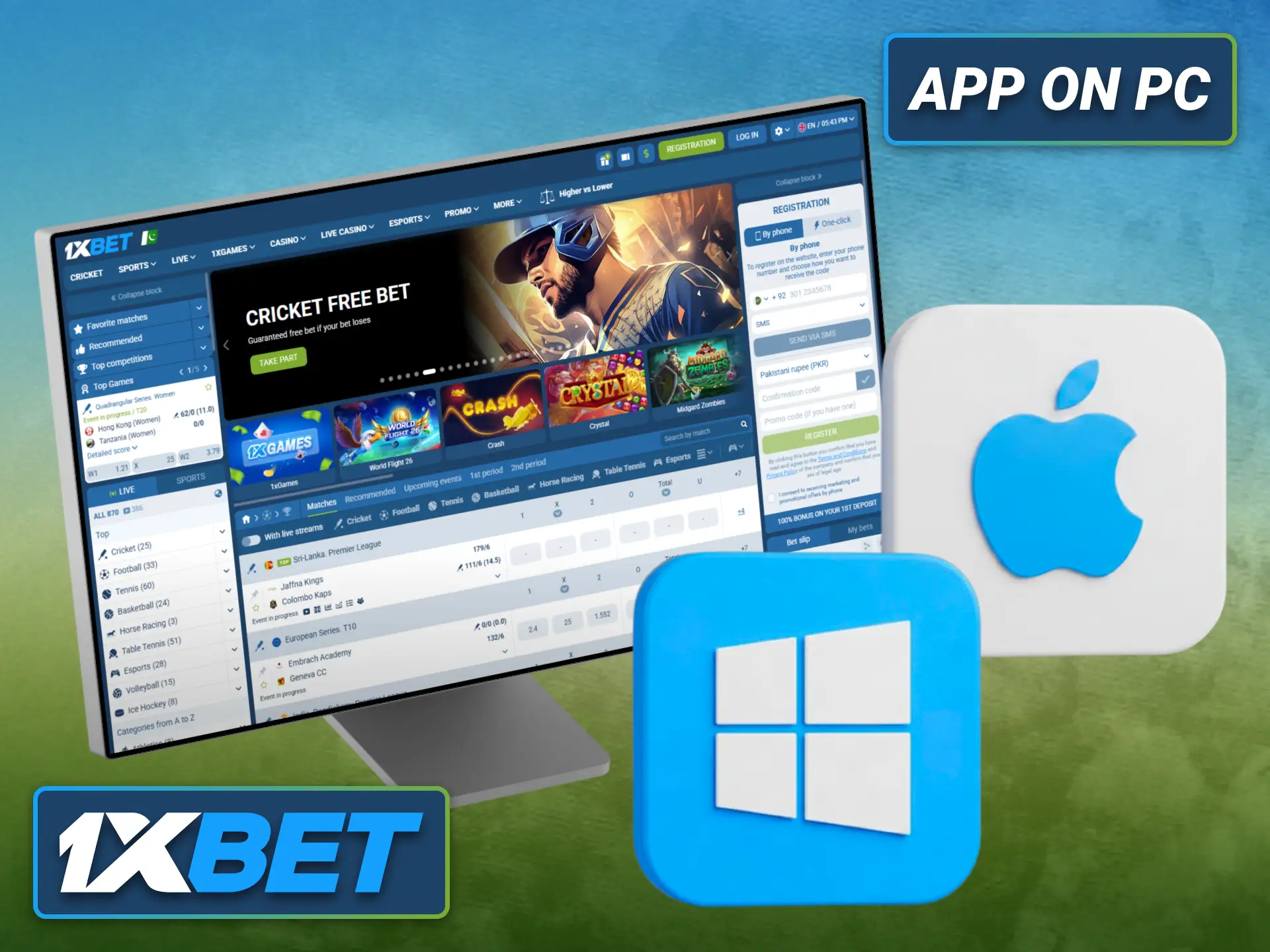 Access 1xbet on Windows and macOS for desktop betting convenience.