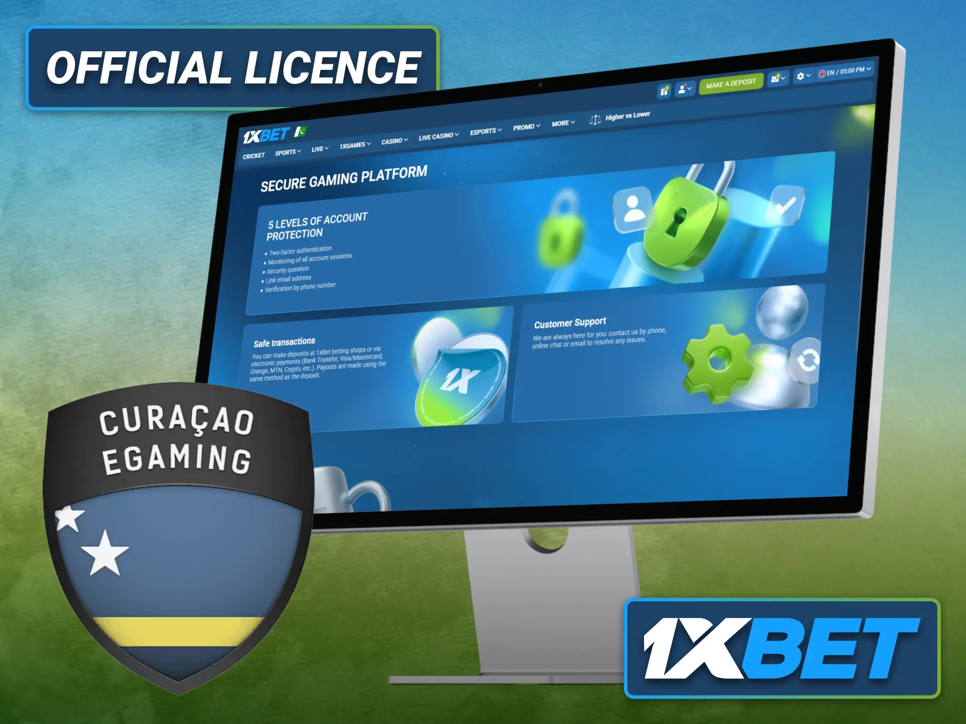 Learn about the official licence supporting 1xbet services.