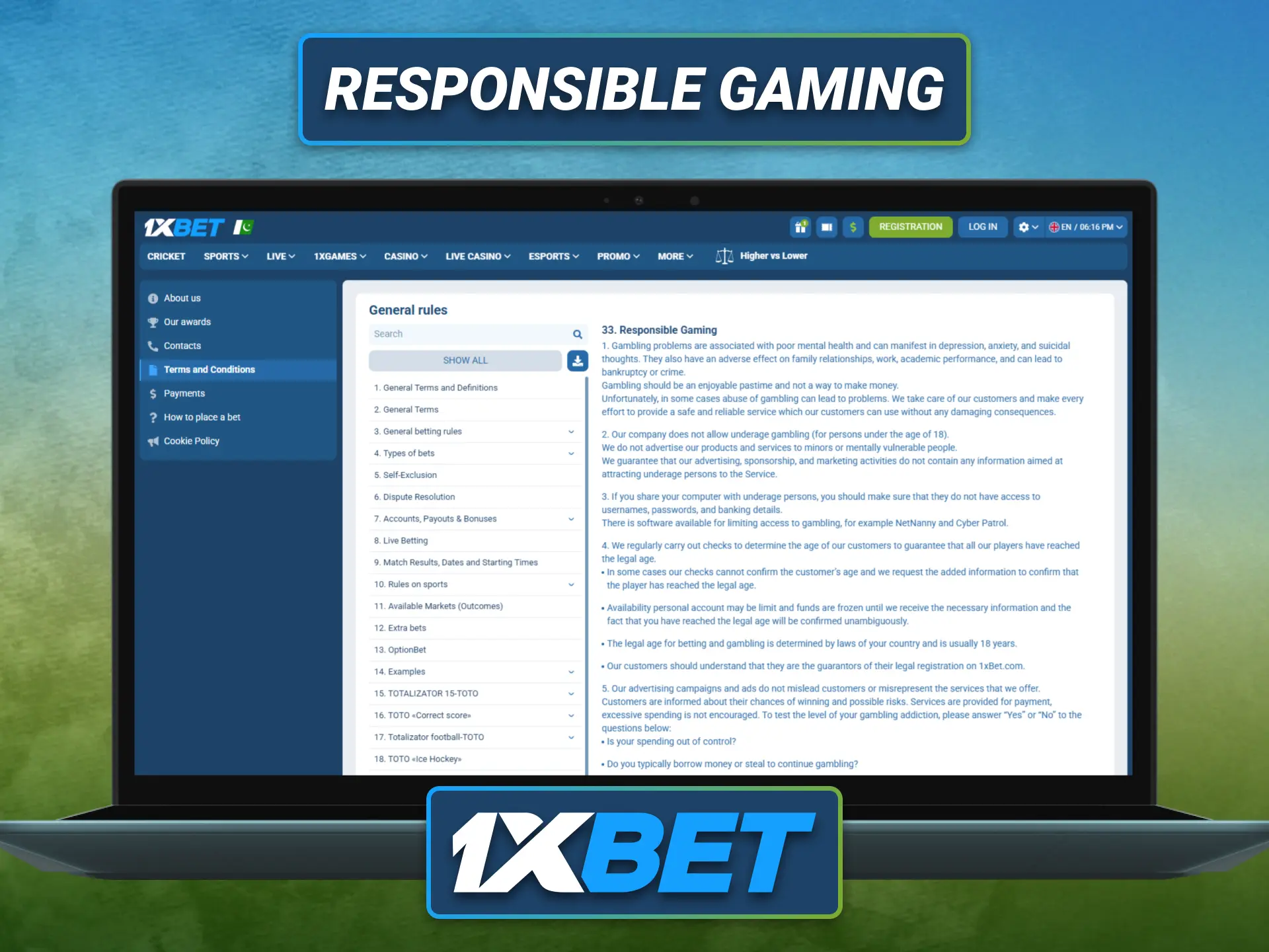 Explore responsible gaming tools available on the 1xbet platform.
