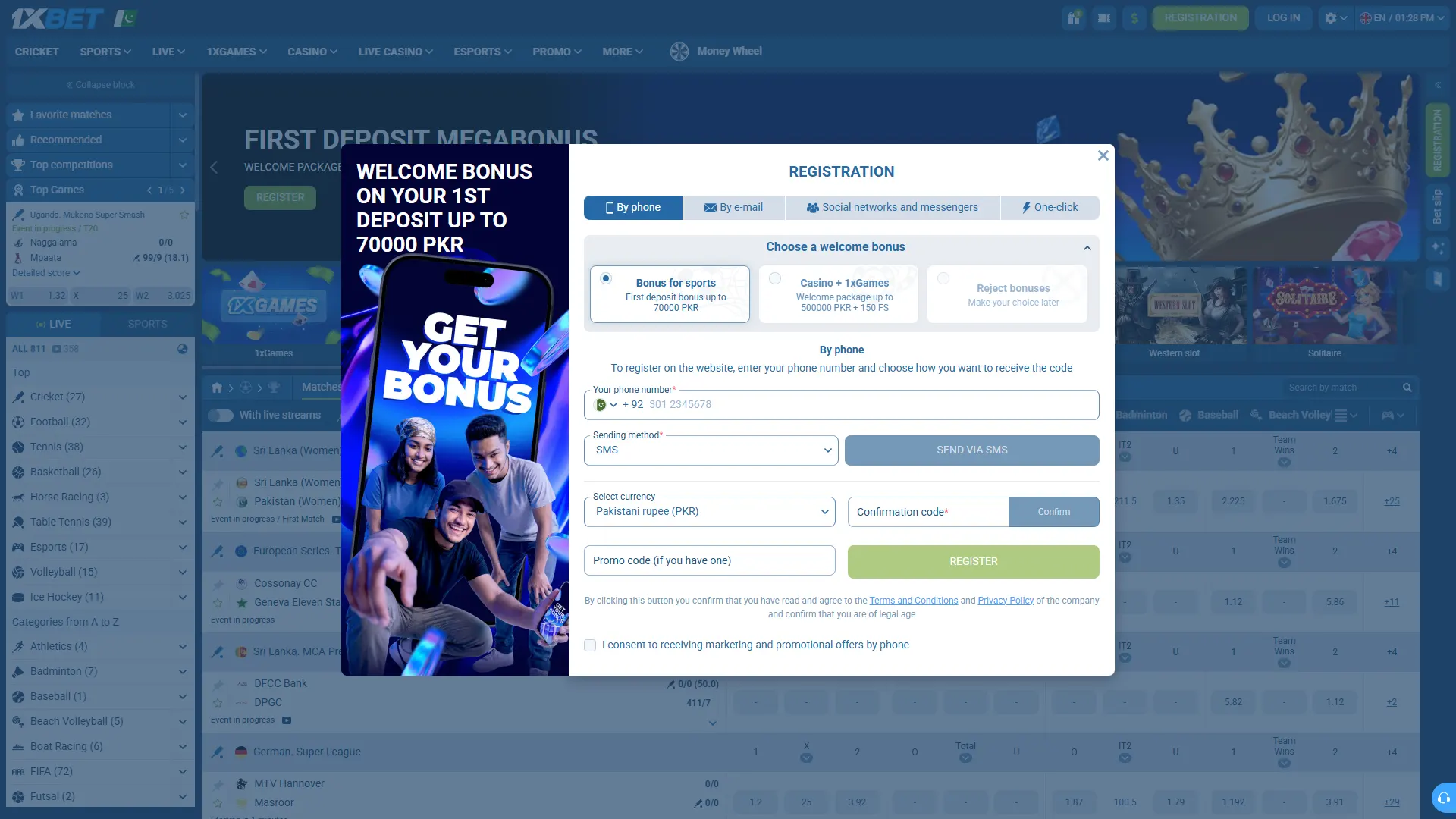 Complete your 1xbet registration to start betting with ease.