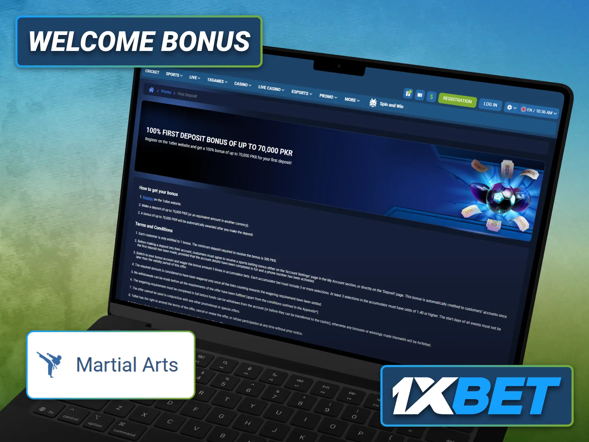 Claim the 1xbet welcome offer before placing your first MMA bets.