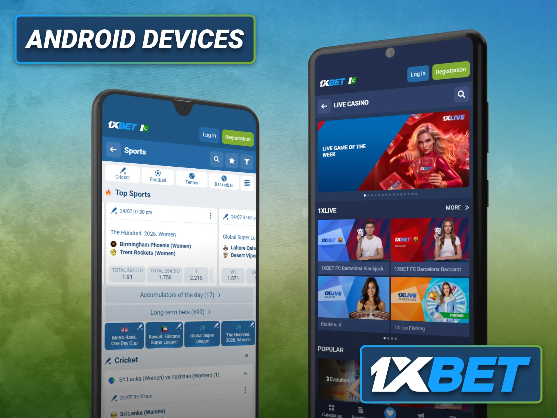 Choose a compatible Android device for the 1xbet PWA mobile application.