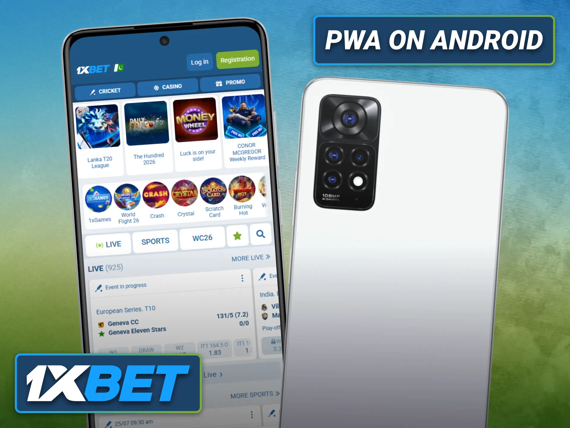 Install the 1xbet PWA application on Android with a quick setup process.