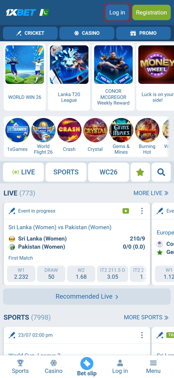 Go to the 1xbet login page and access your account securely.