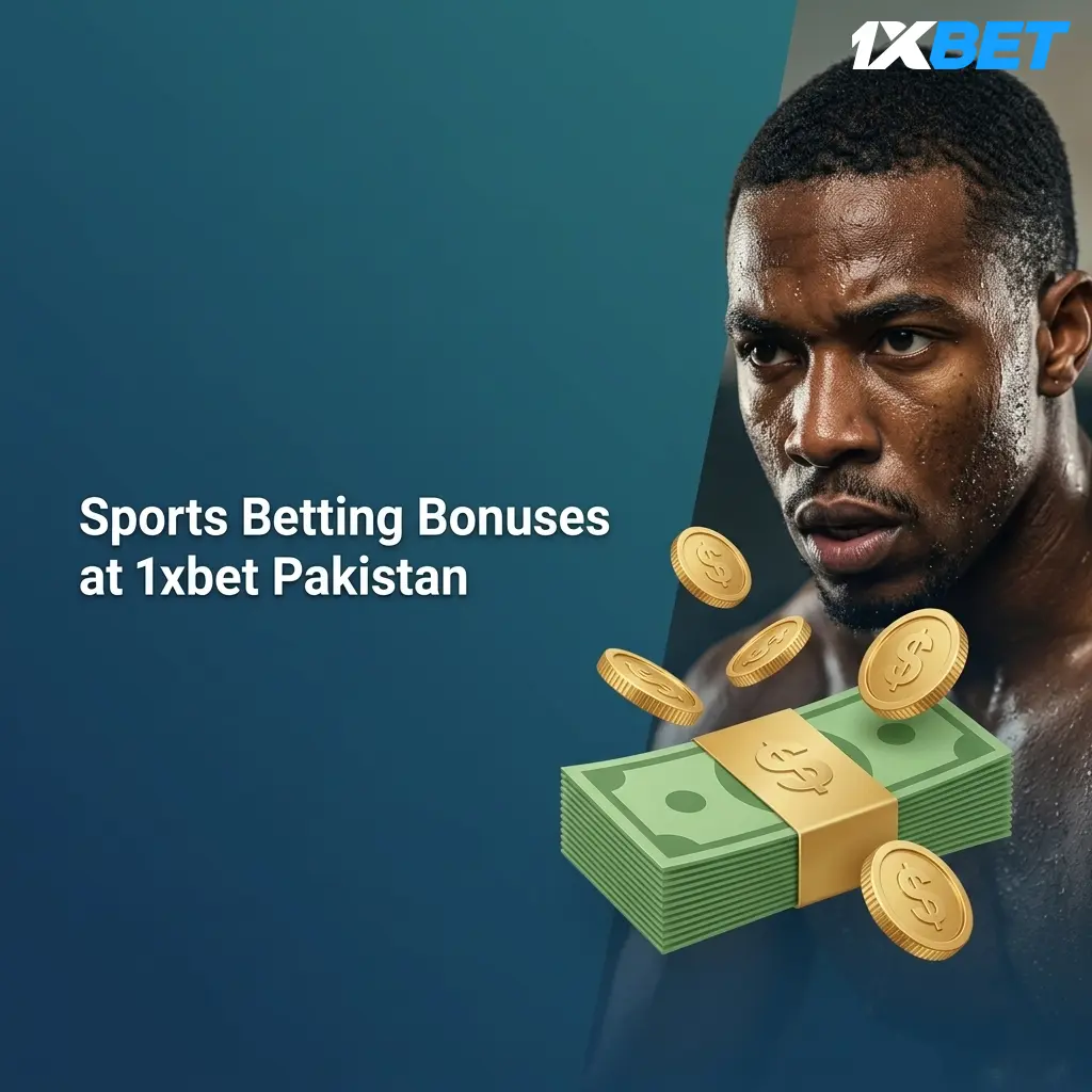 Sports betting bonuses at 1xbet Pakistan including welcome offer, accumulator boosts, free bets, and bet insurance up to 30000 PKR
