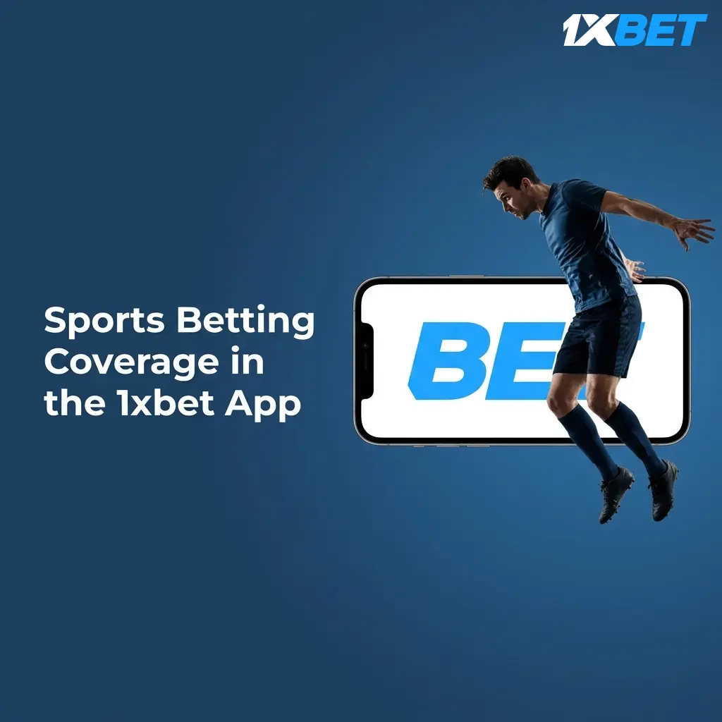1xbet app sports betting interface showing cricket football basketball tennis and live streaming across 40 sports disciplines