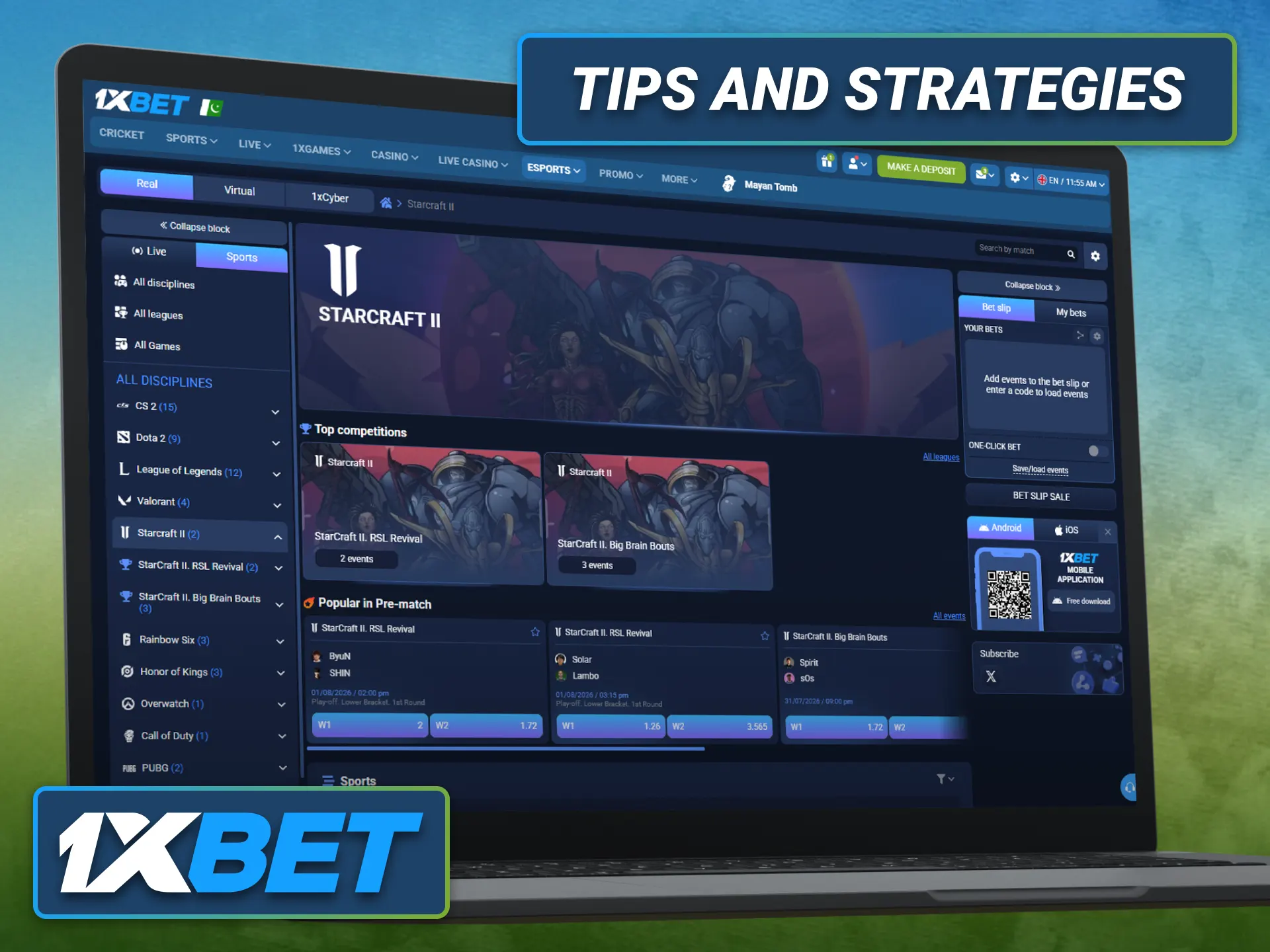 Learn effective StarCraft 2 betting strategies with the 1xbet sportsbook for smarter decisions.