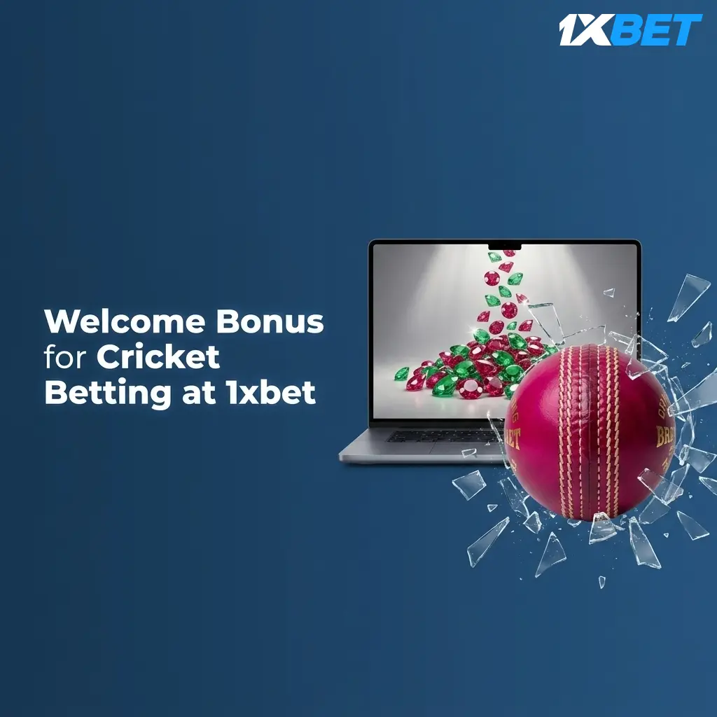 1xbet cricket betting welcome bonus of 100% up to 30,000 PKR for new users in Pakistan